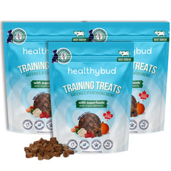 healthybud mini-croquettes entrainement chien en boite, récompense savoureuse et pratique.