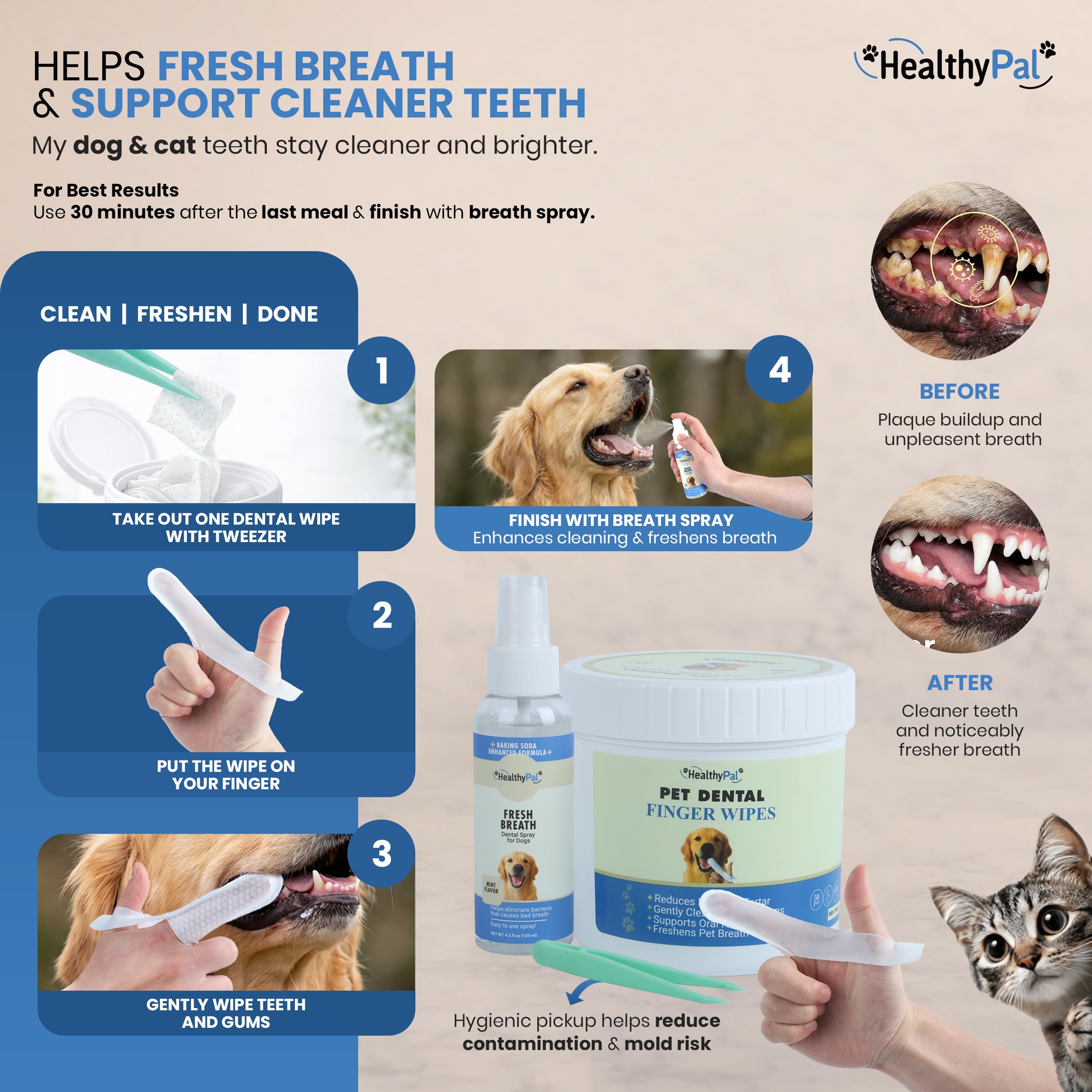 HealthyPal haleine fraîche après chaque utilisation, idéal pour les sorties quotidiennes.
