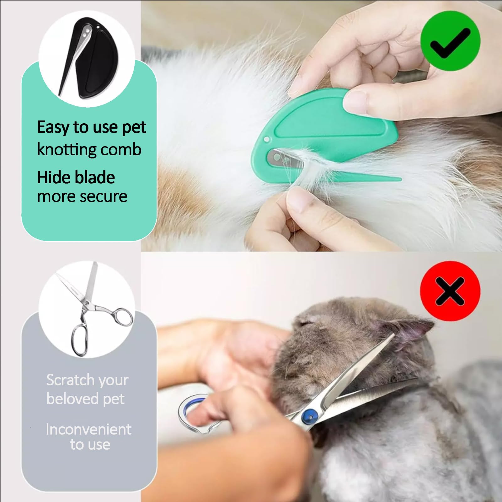 HeartfeltYIre démonstration sur chien, pelage moyen à long