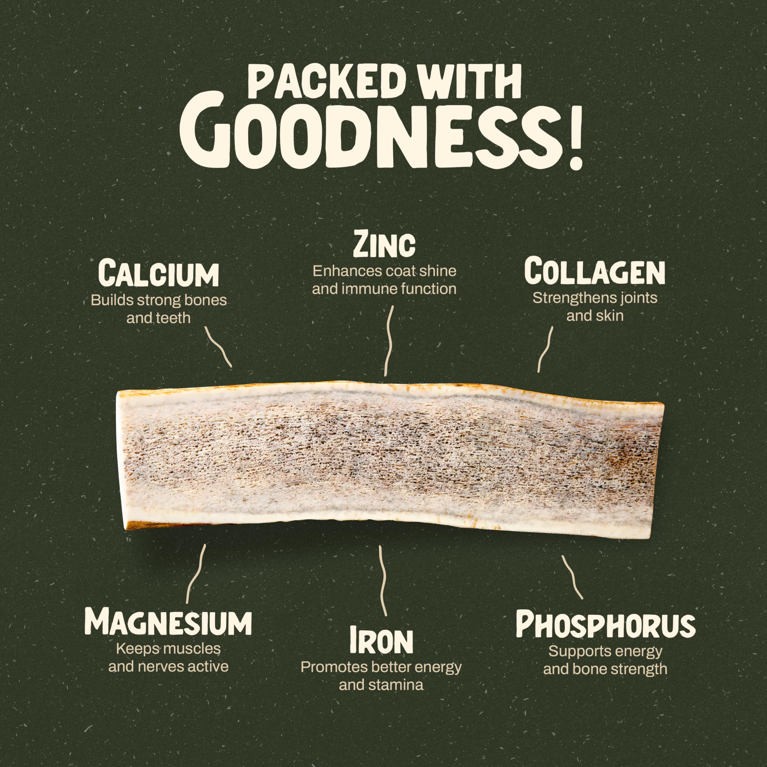 Heartland Elk Antlers naturel sans additifs pour chiens