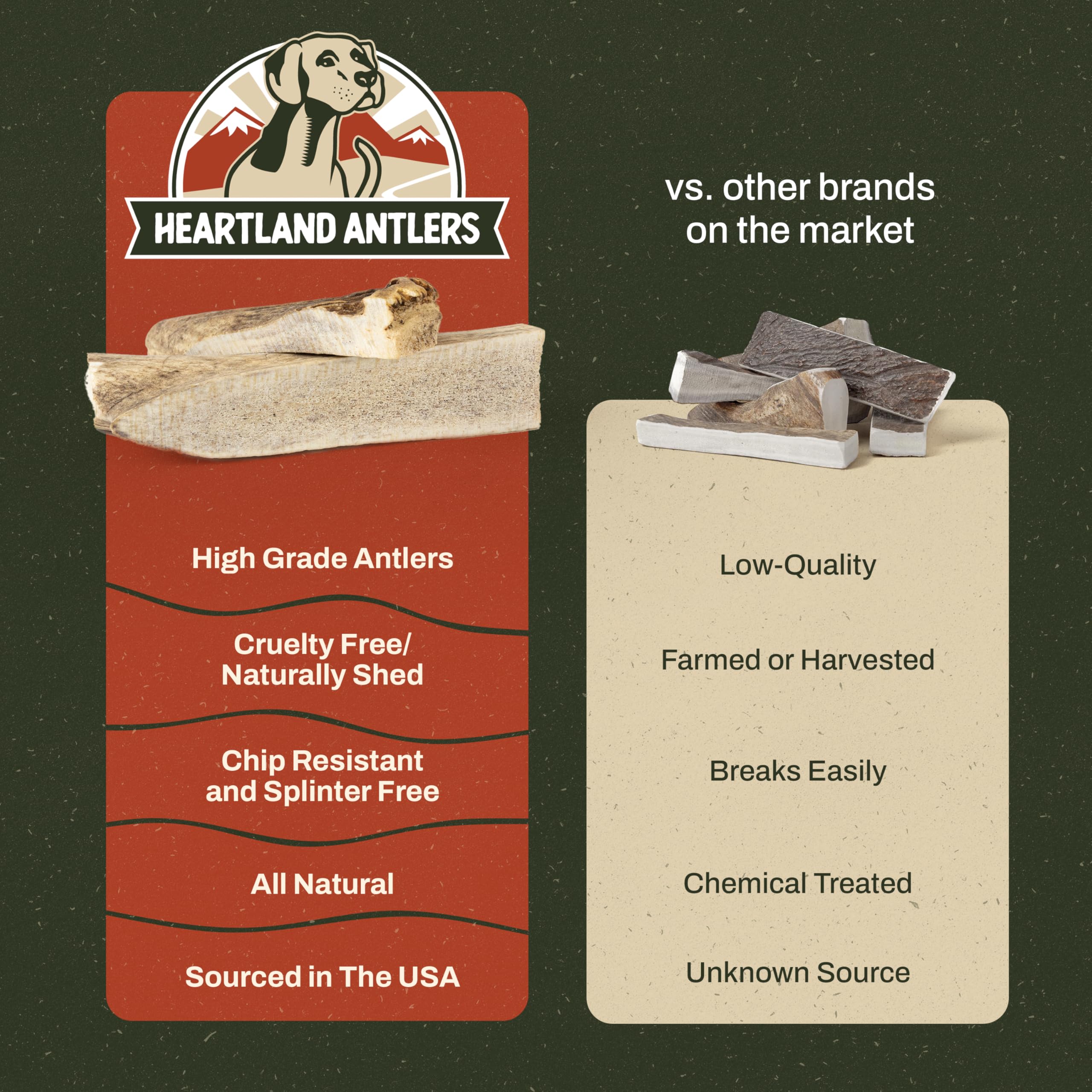 Heartland Elk Antlers utilisation quotidienne pour chiens actifs