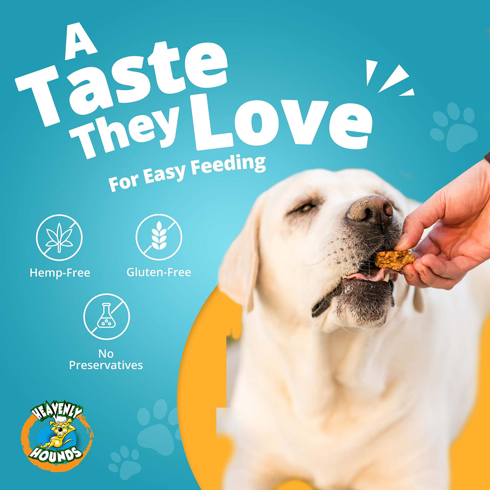 Ingrédients naturels sans chanvre Heavenly Hounds, choix sûr pour snack simple