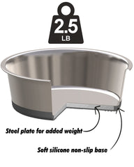 HeavyBowl avec pieds en silicone anti-dérapants protégeant le sol.
