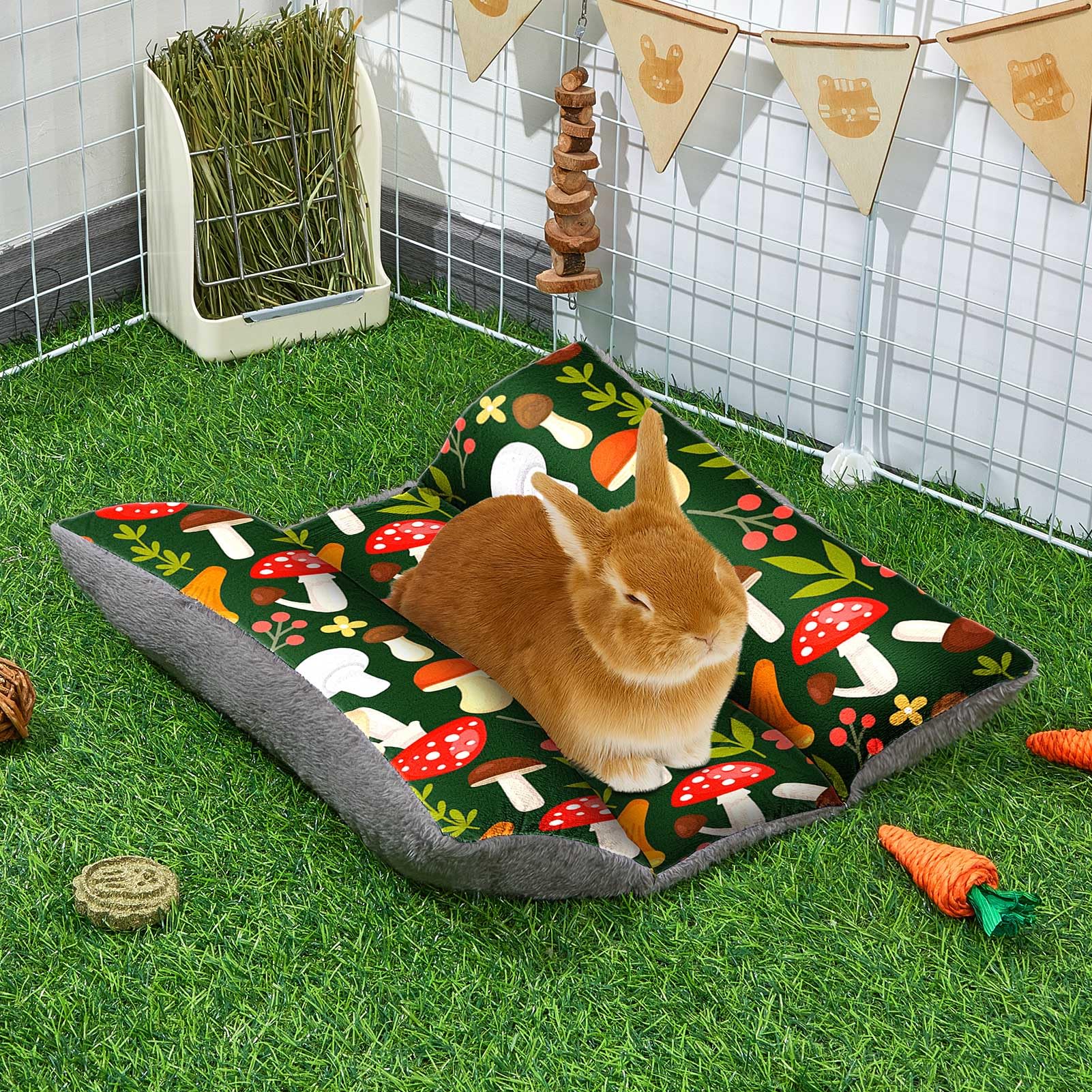 Hedgeink lit-lapin 18x15, peluche cristal douce: toucher soyeux pour se blottir.