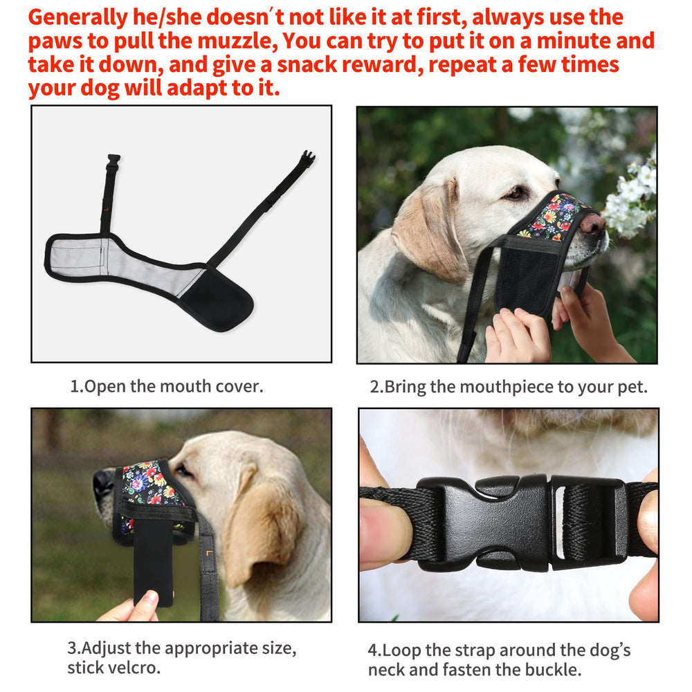 HEELE masque chien ajustable museau et cou pour un maintien sûr