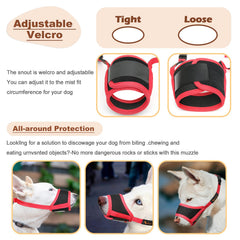 HEELE masque chien boucle auto-agrippante pour enfiler facilement.