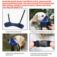 HEELE masque chien confort nylon maillage respirant pour une utilisation longue