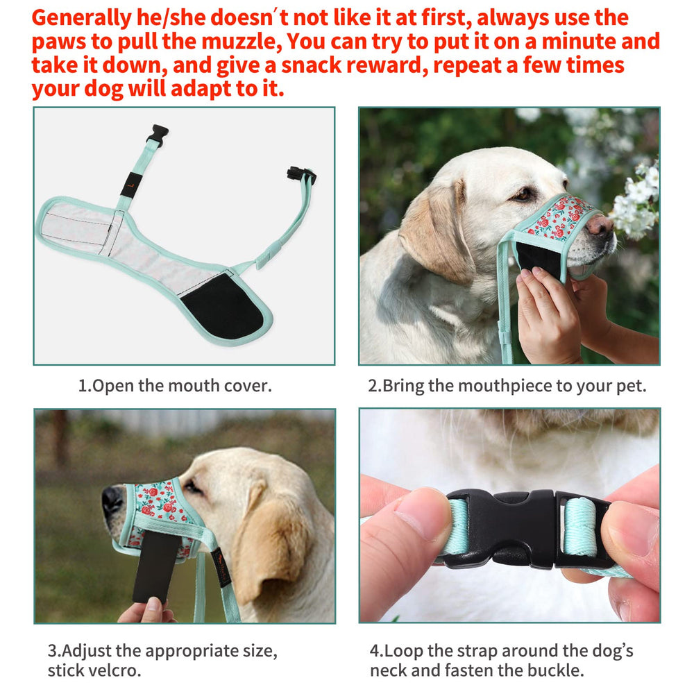 HEELE Muzzle avec mesh doux : ventilation agréable pour le museau du chien.
