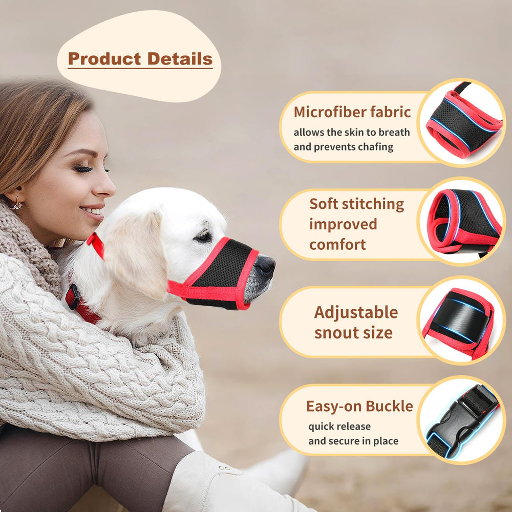 HEELE masque chien rembourrage doux pour un port agréable et sûr.