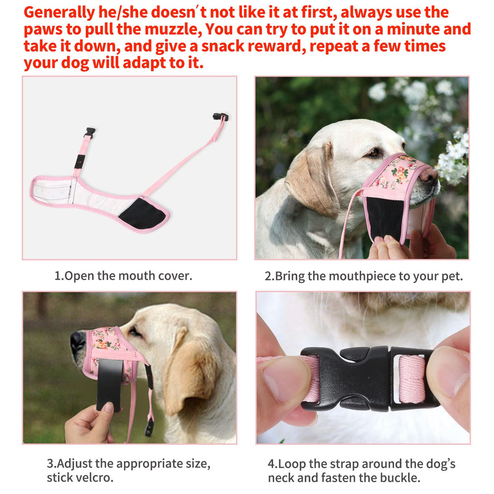 Masque pour chien HEELE avec sangle reglable pour ajustement sûr.