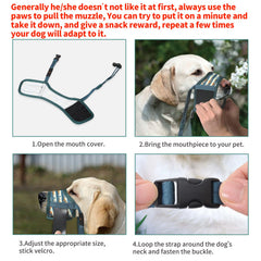 HEELE muselière chien maillage respirant pour plus de confort.