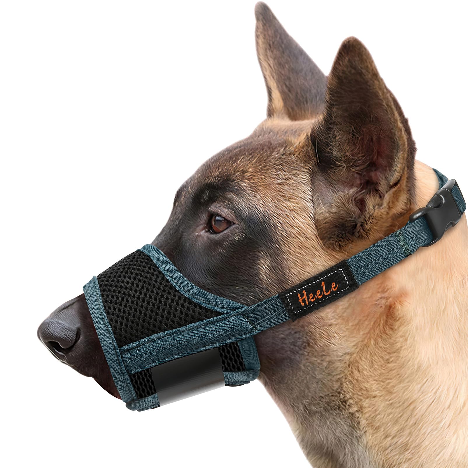 Muselière HEELE pour chien avec ajustement du nez et sécurité.