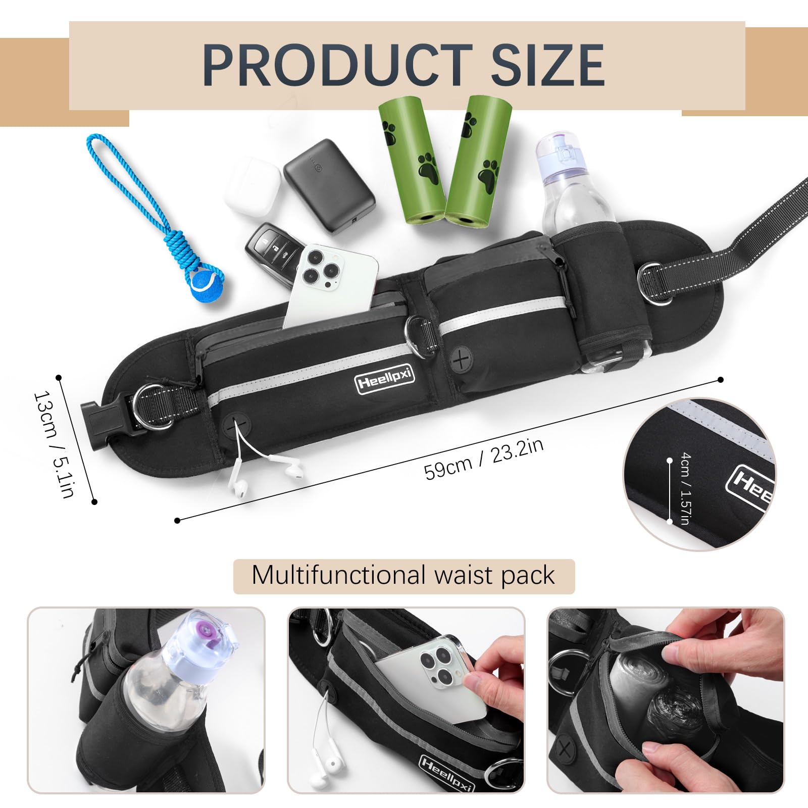 Heellpxi trou-sac poubelle integre, accessoire pratique lors des balades.