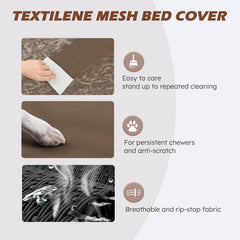 Cadre en acier poudré Heeyoo pour lit chien, robuste et durable.