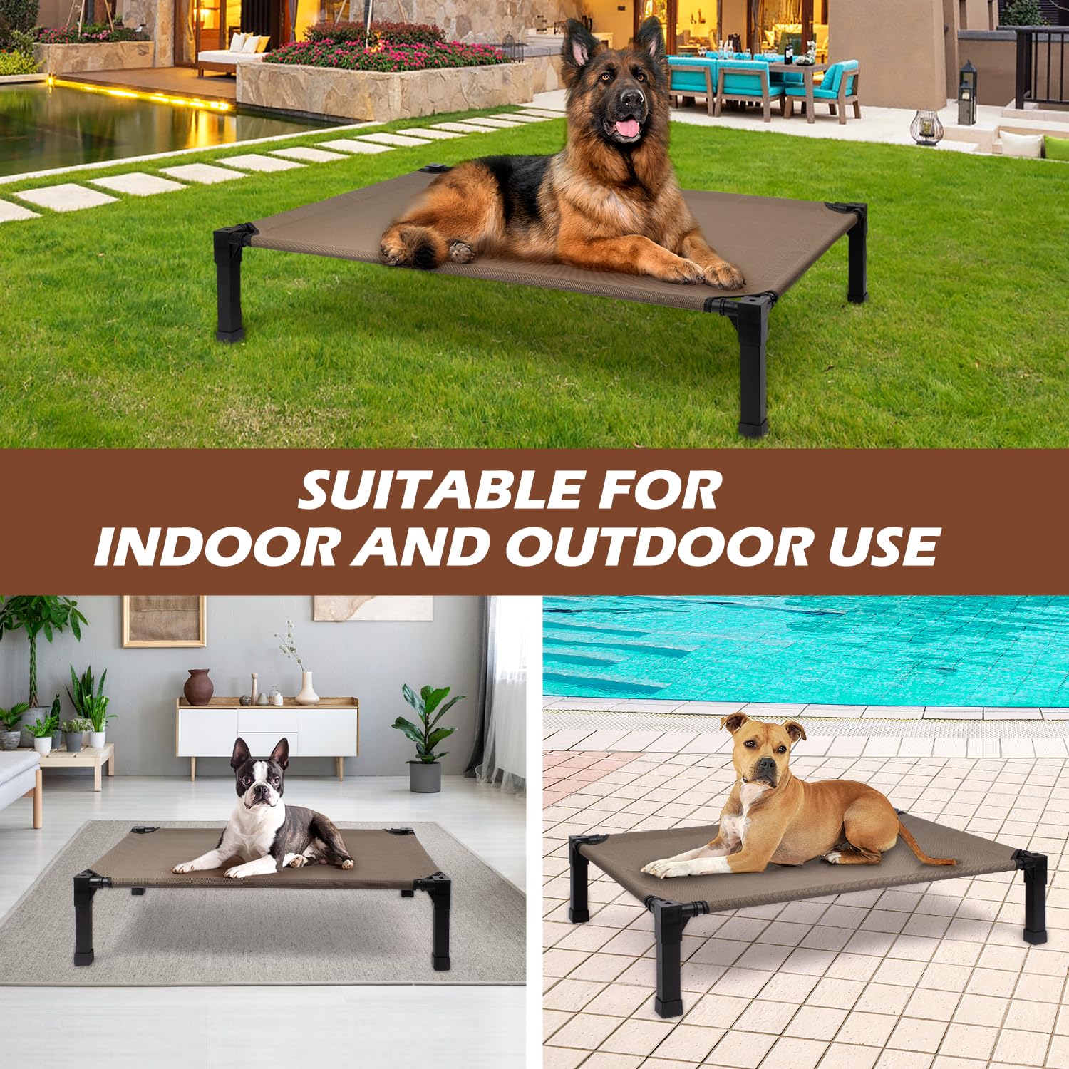 Confort pour grand chien avec couchage stable et spacieux Heeyoo.