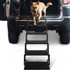 Escaliers Heeyoo pour chien avec surface antidérapante pour monter en sécurité dans la voiture.