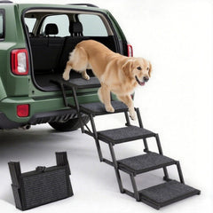 Heeyoo escaliers pour chien avec cadre métallique noir et surface antidérapante pour plus de stabilité.
