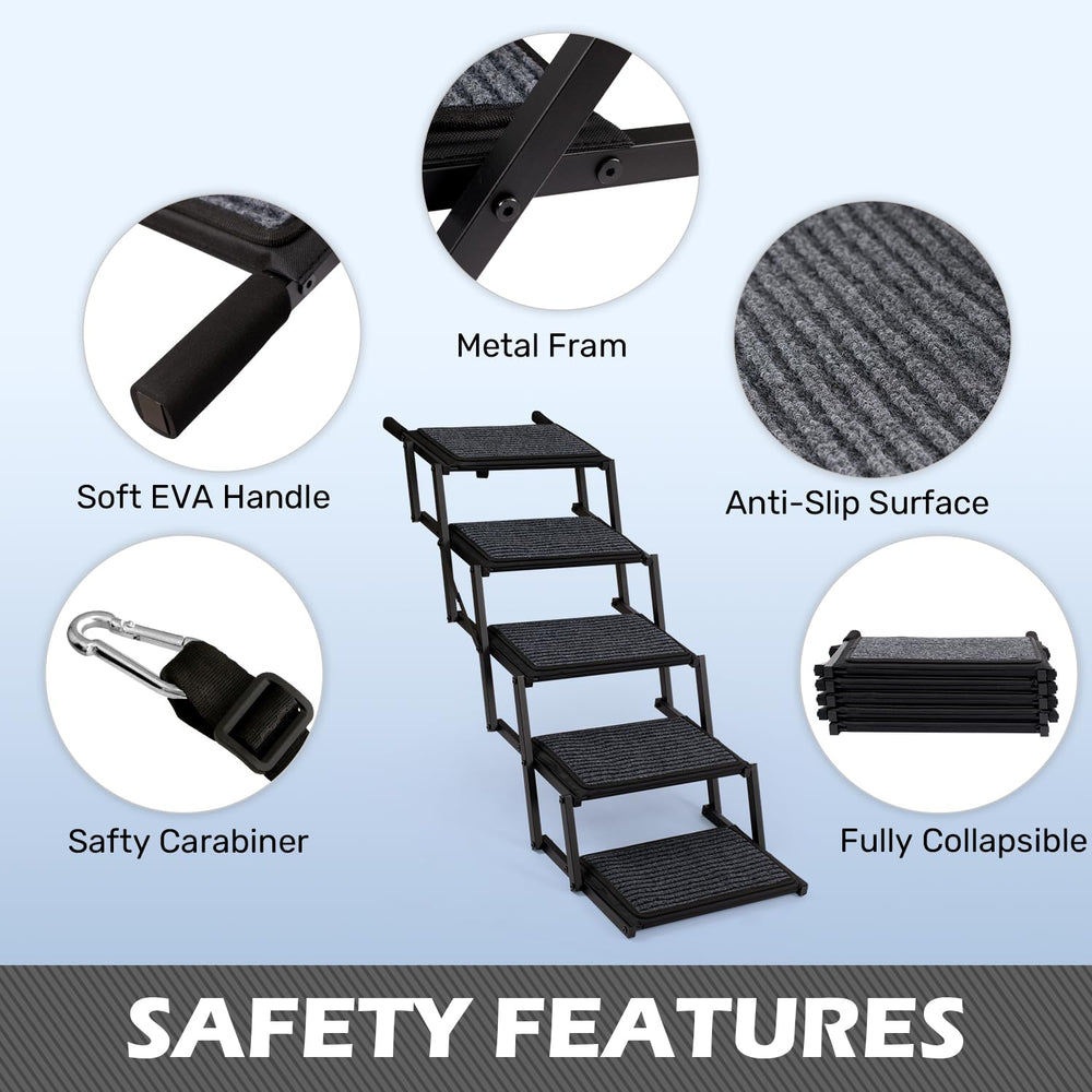 Heeyoo escaliers pour chien pliables et rangement pratique dans le coffre.