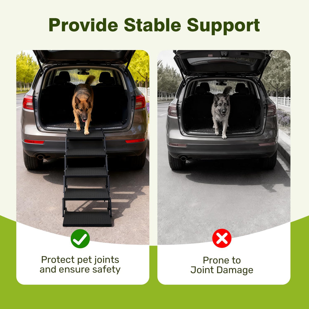 Escaliers Heeyoo pour grandes races, usage polyvalent en véhicule.