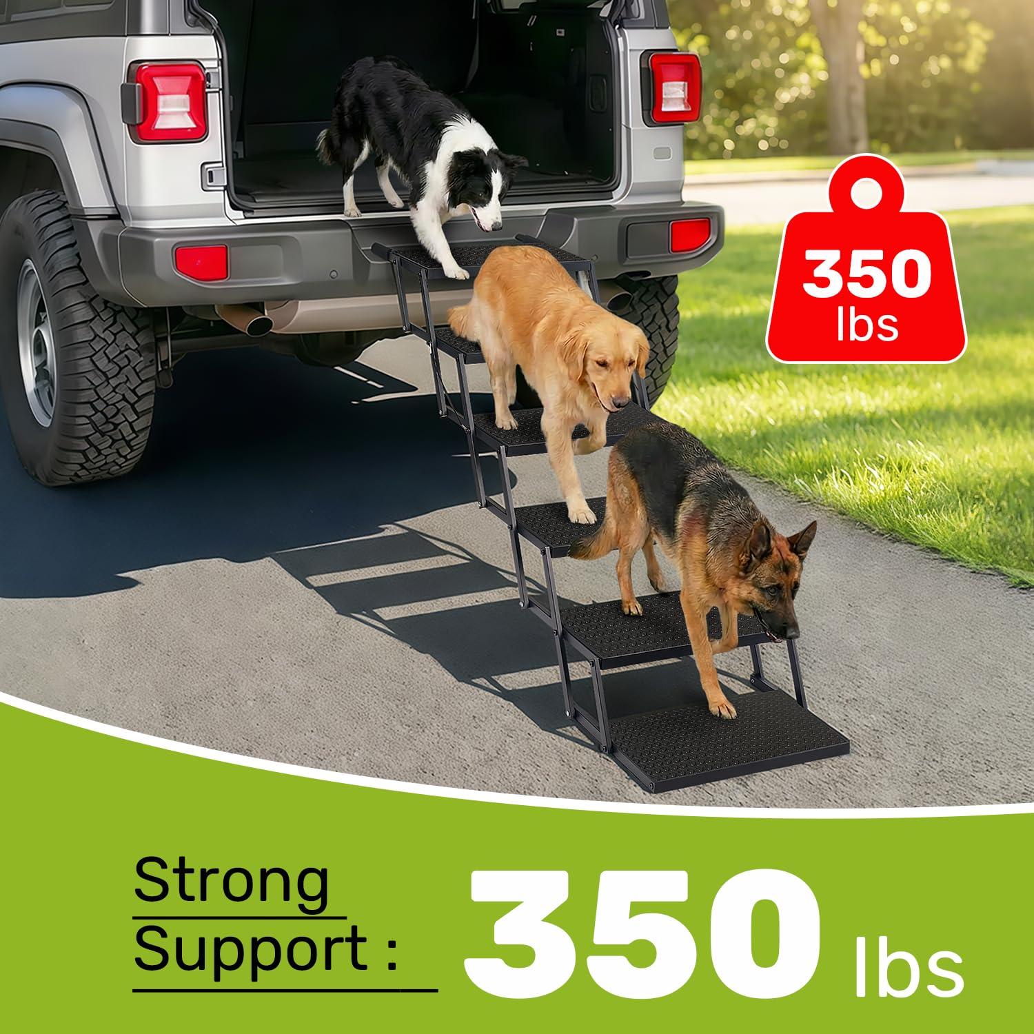 Heeyoo marche-chien pliable coffre, rangement compact après utilisation.