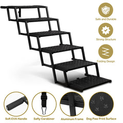 Rampe pliable Heeyoo pour grands chiens, stabilité et rangement facile.