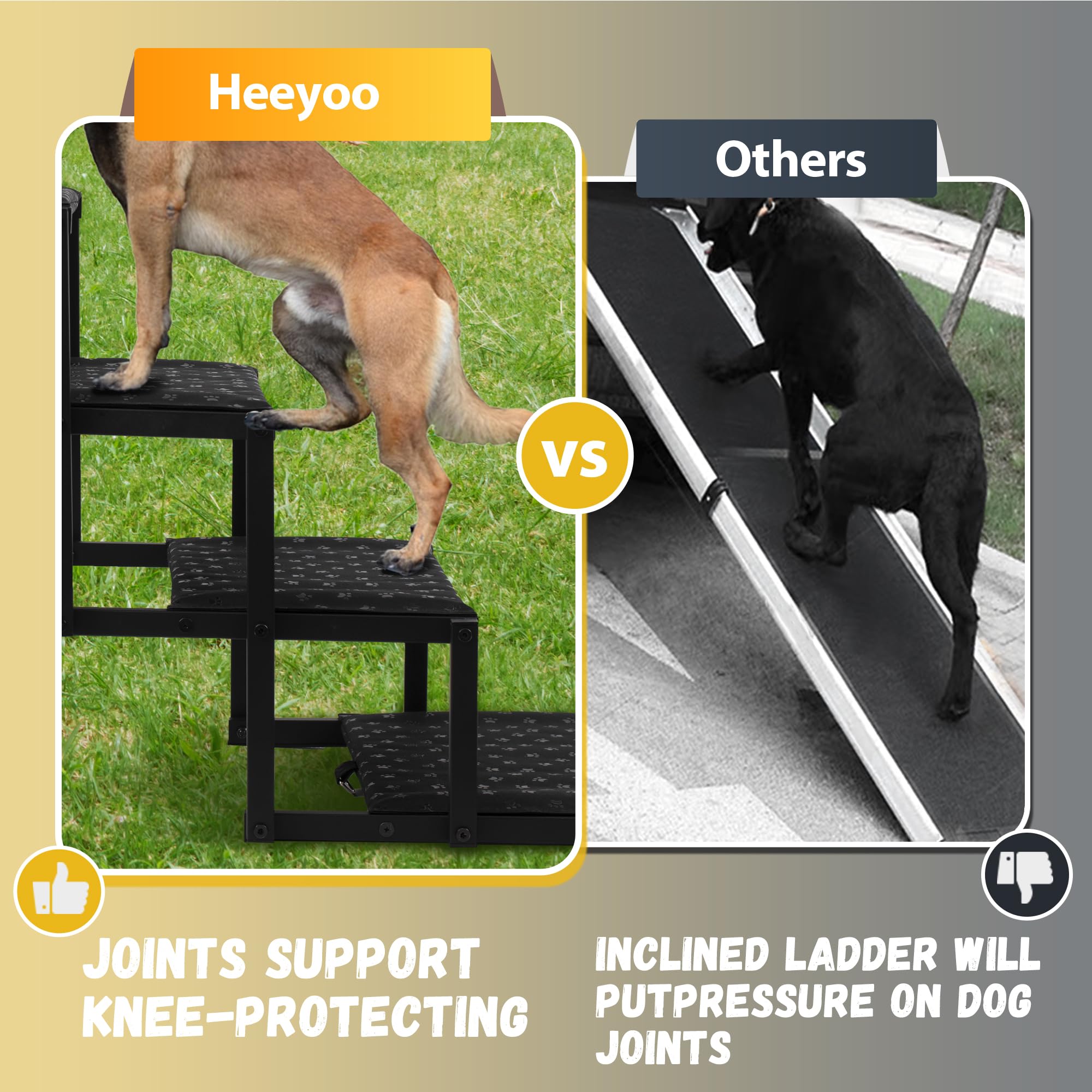Rampe Heeyoo portable pour chien, pratique pour voyages et vétérinaire