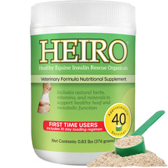HEIRO flacon du complément équin prêt à doser pour la routine quotidienne.
