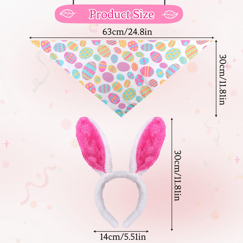Heliltd, bandeau triangle imprimé œufs, parfait pour Pâques et sorties.
