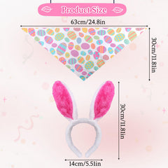 Heliltd, bandeau triangle imprimé œufs, parfait pour Pâques et sorties.
