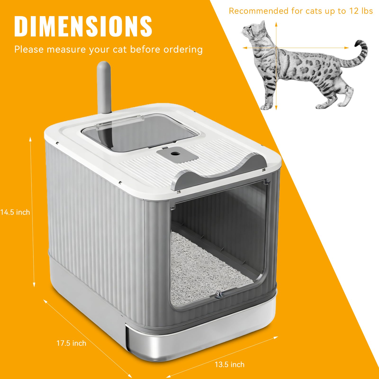 Helntova litière: design en forme de chat ajoute une touche décorative.