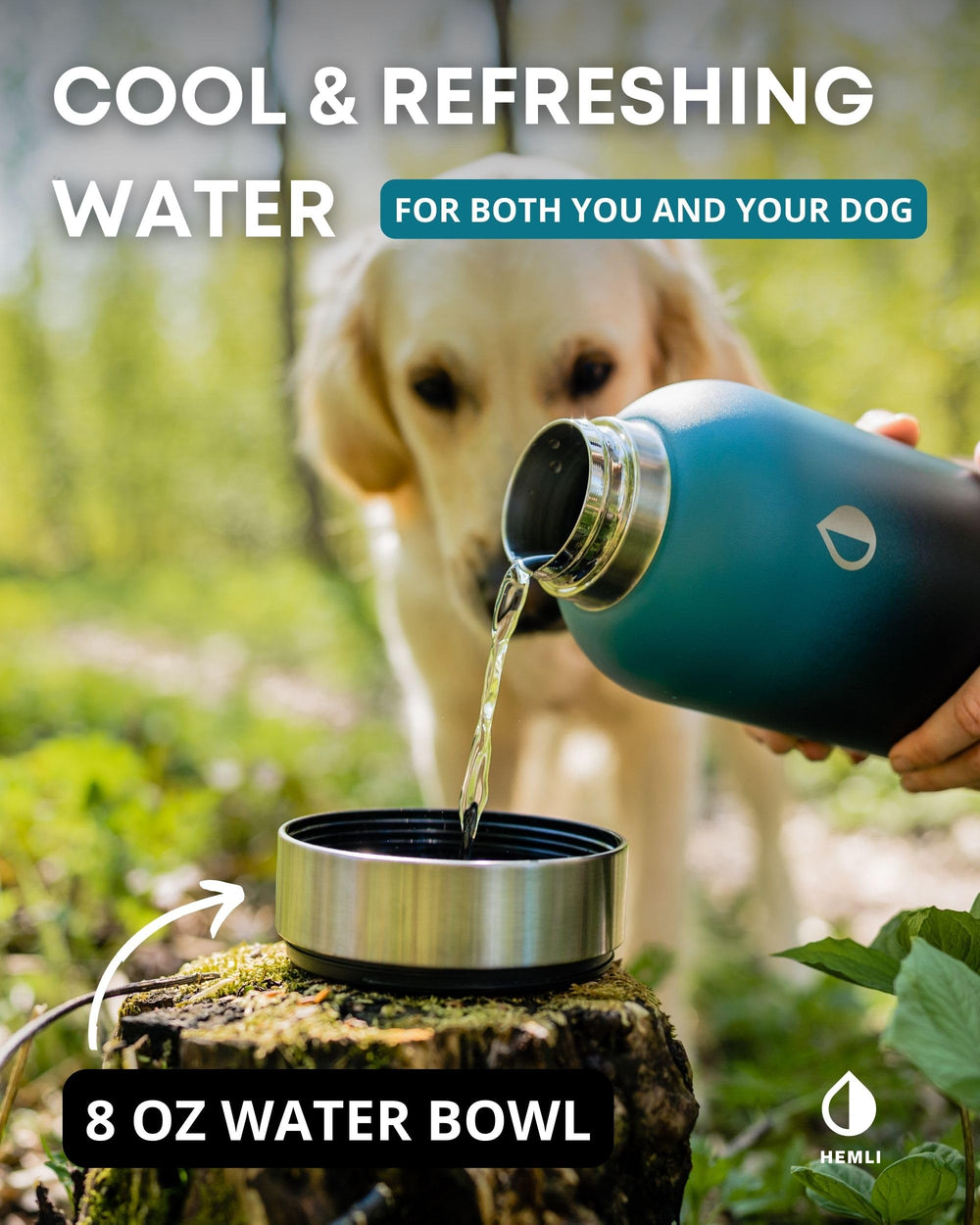 Hemli gourde chien étui portable avec sangle pratique pour promenades.