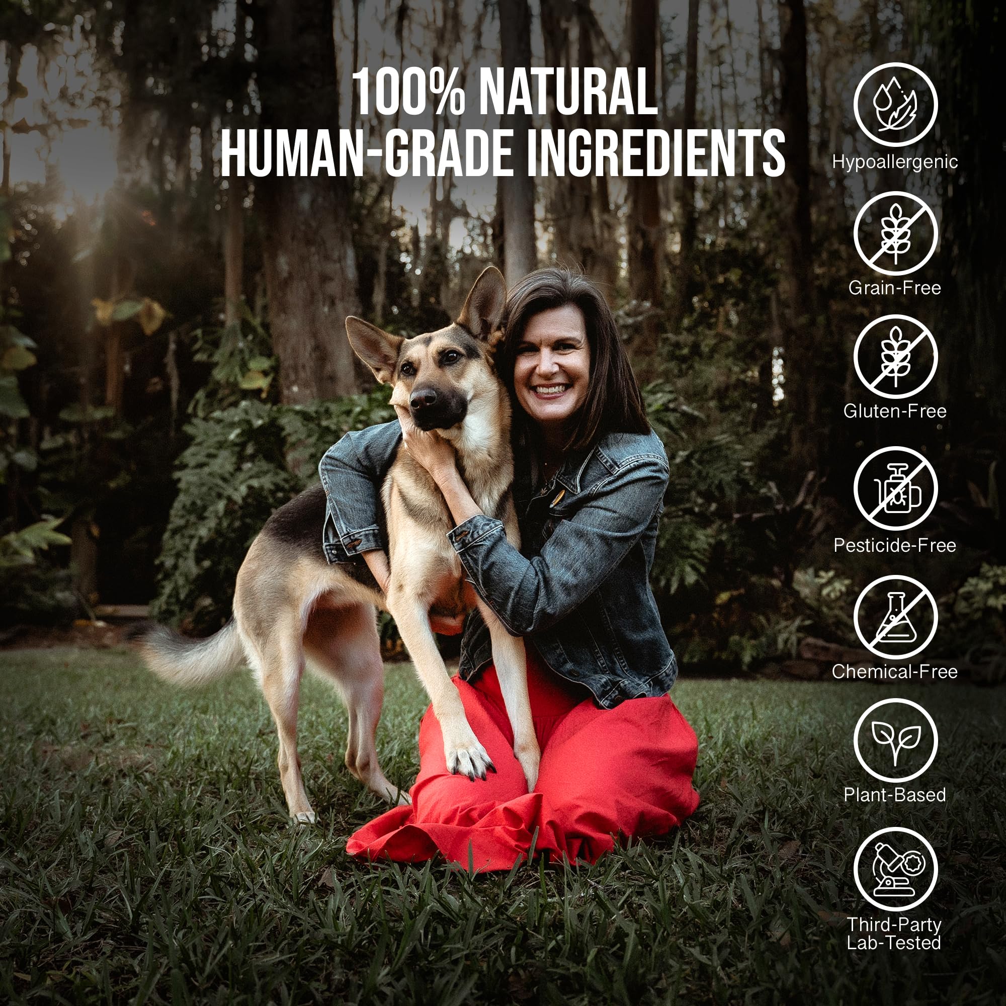 Texture moelleuse des bouchées Hemp Dog Health Blanche