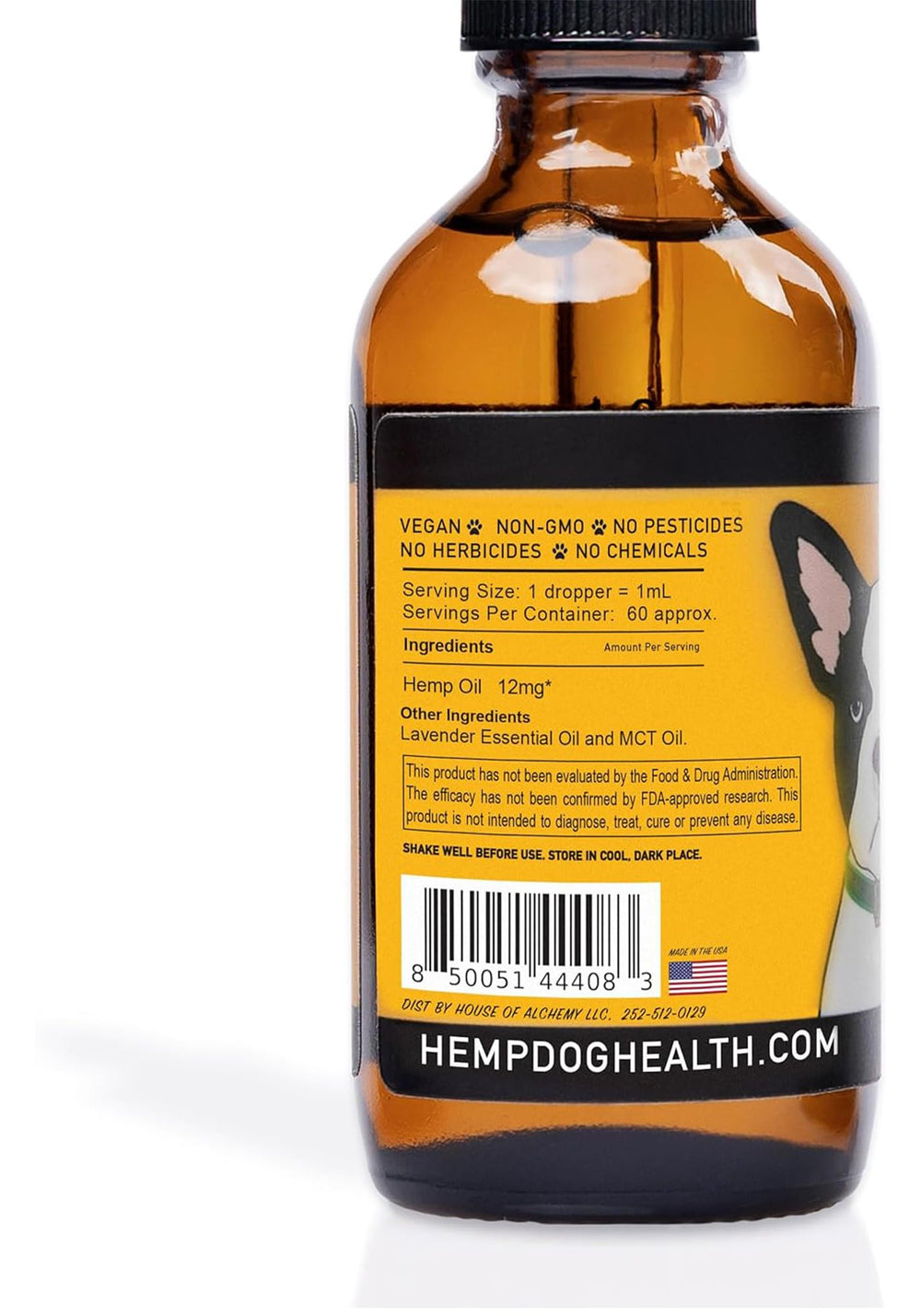 Huile lavande associée à Hemp Dog Health Calm pour un parfum apaisant.