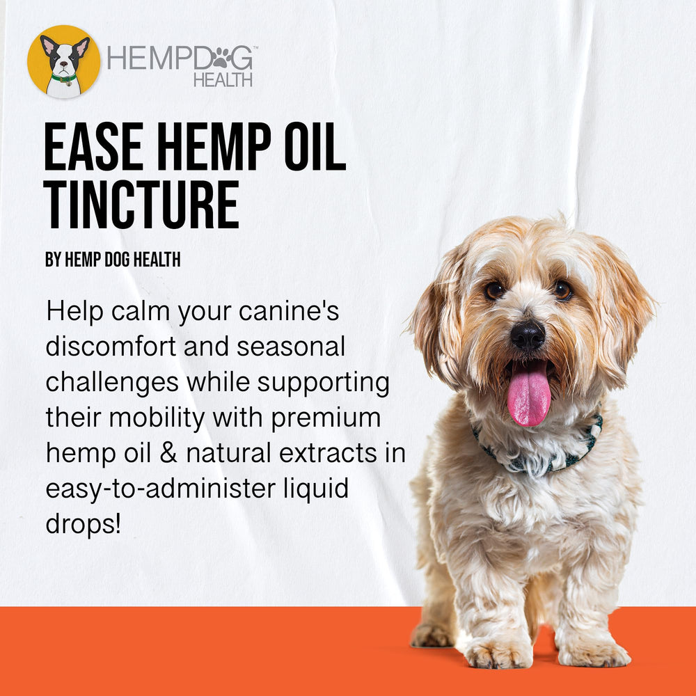 Hemp Dog Health Ease: etiquette-boîte visible, facilité d'utilisation et sécurité