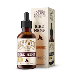 Hemp Well Bird Oil — bouteille 60 ml, soutien santé générale des oiseaux.