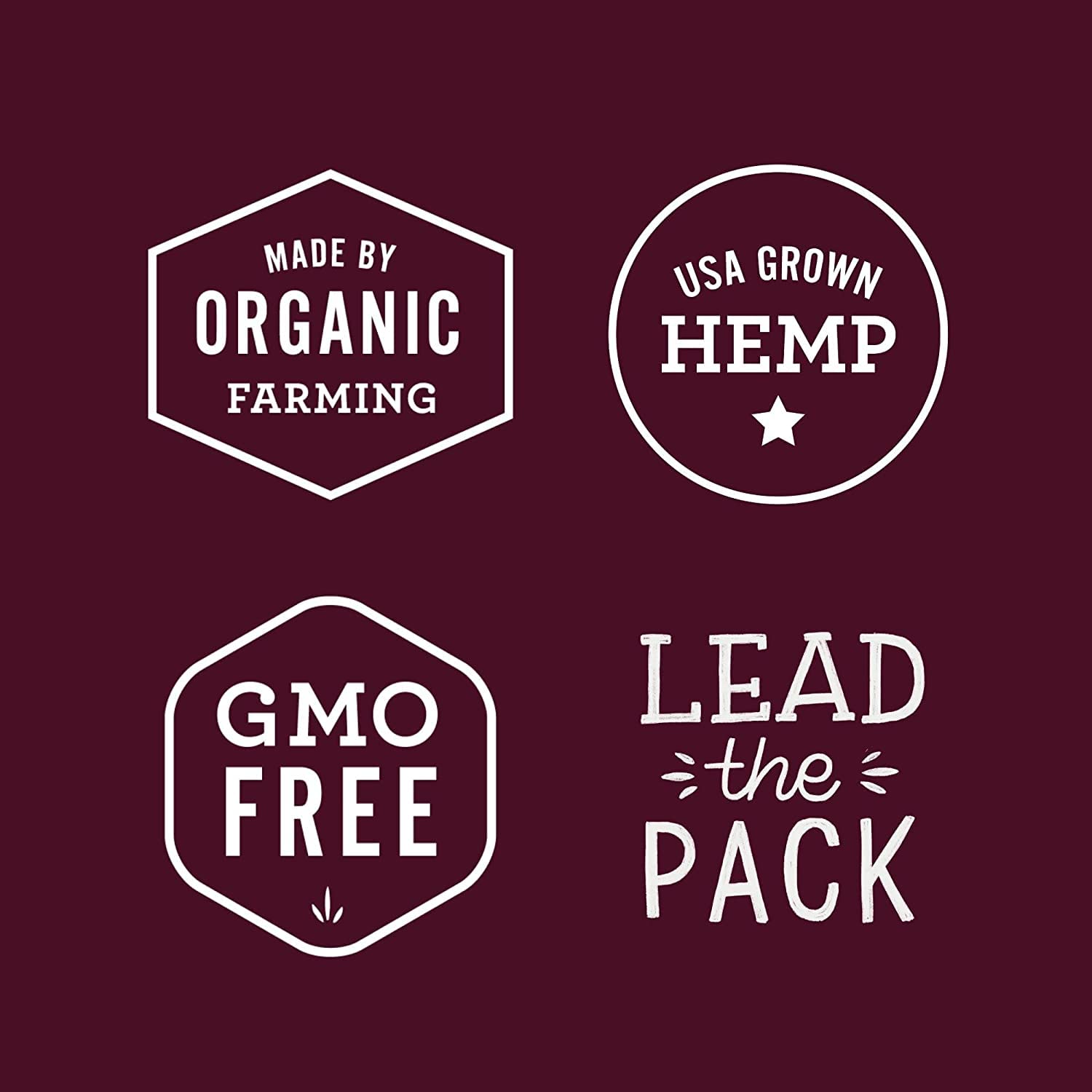 Logo Cultivé aux États‑Unis sur l’emballage Hemp Well.