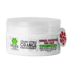 Hempz Petz Baume patte Citrus Orange : absorption rapide et parfum frais.