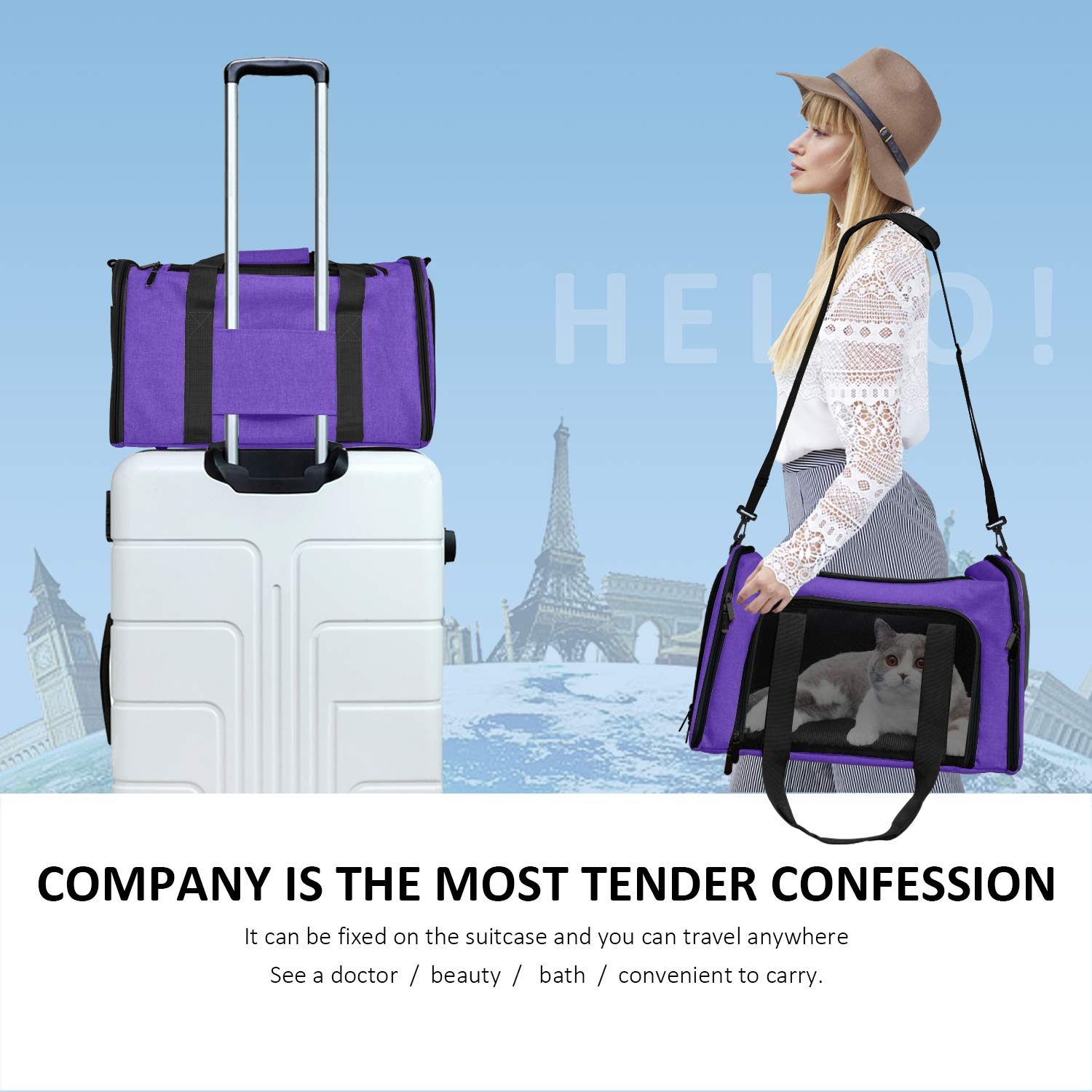 Dessin violet Henkelion, design moderne pour transports quotidiens.