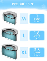 Bol grande capacité 338 oz, parfait pour chiens volumineux.