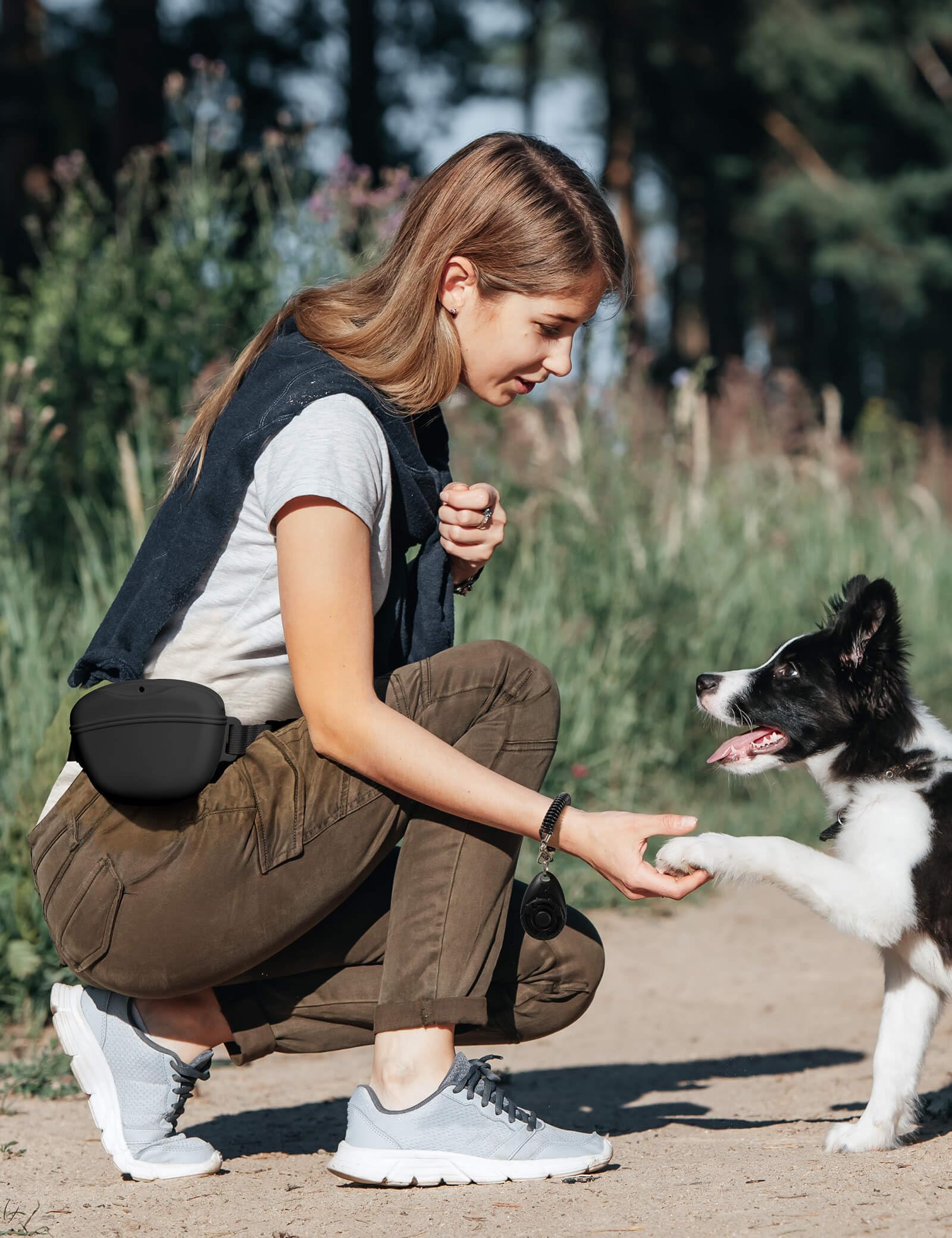 Ceinture taille réglable Heouvo assure un maintien stable lors des séances et balades.