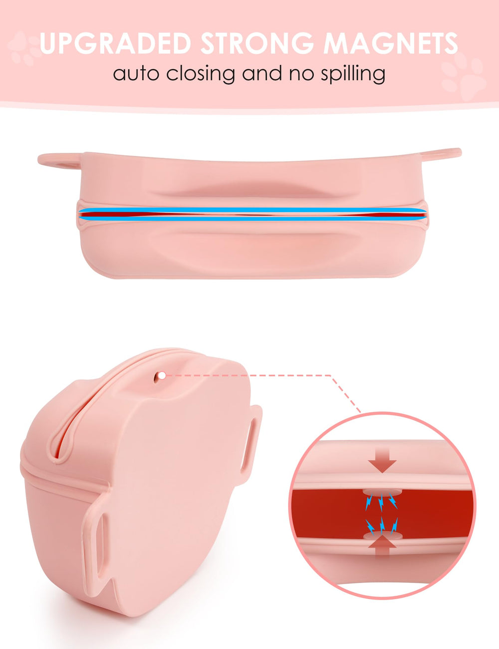 Heouvo clic-dressage chien rose, outil pratique pour récompenser et encourager l'obéissance.