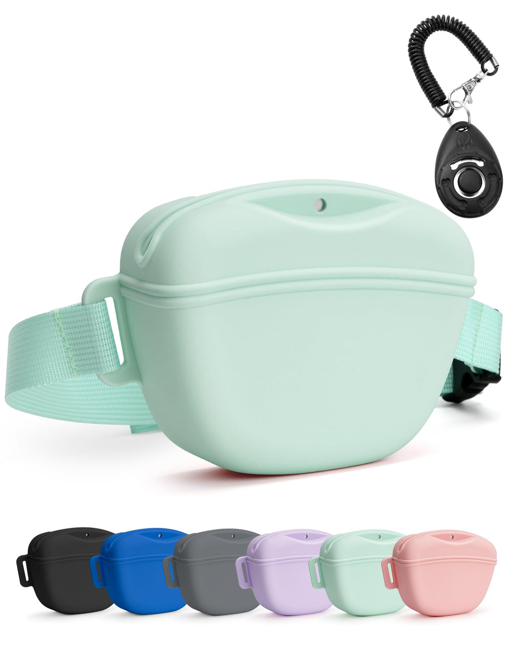 Le sac heouvo-sac-friandises-chien-clicker-compact offre un accès rapide aux friandises.