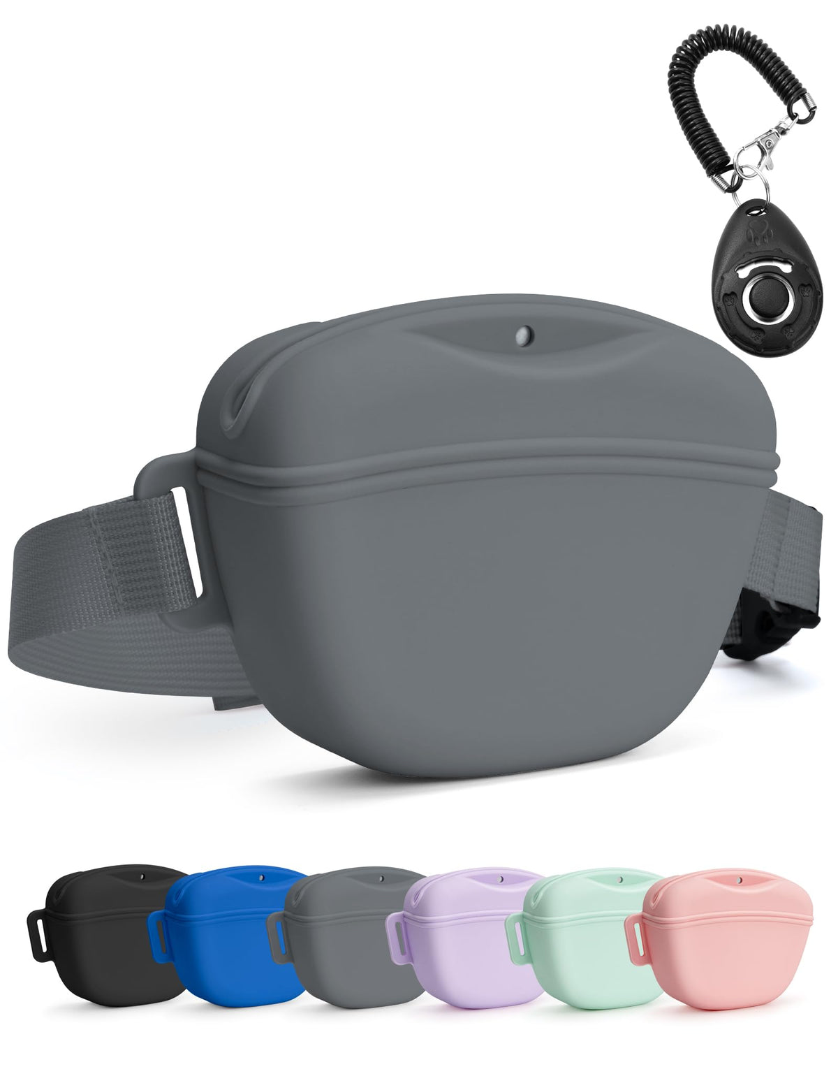 Le sac friandises silicone compact Heouvo, pratique et etanche pour les sorties.