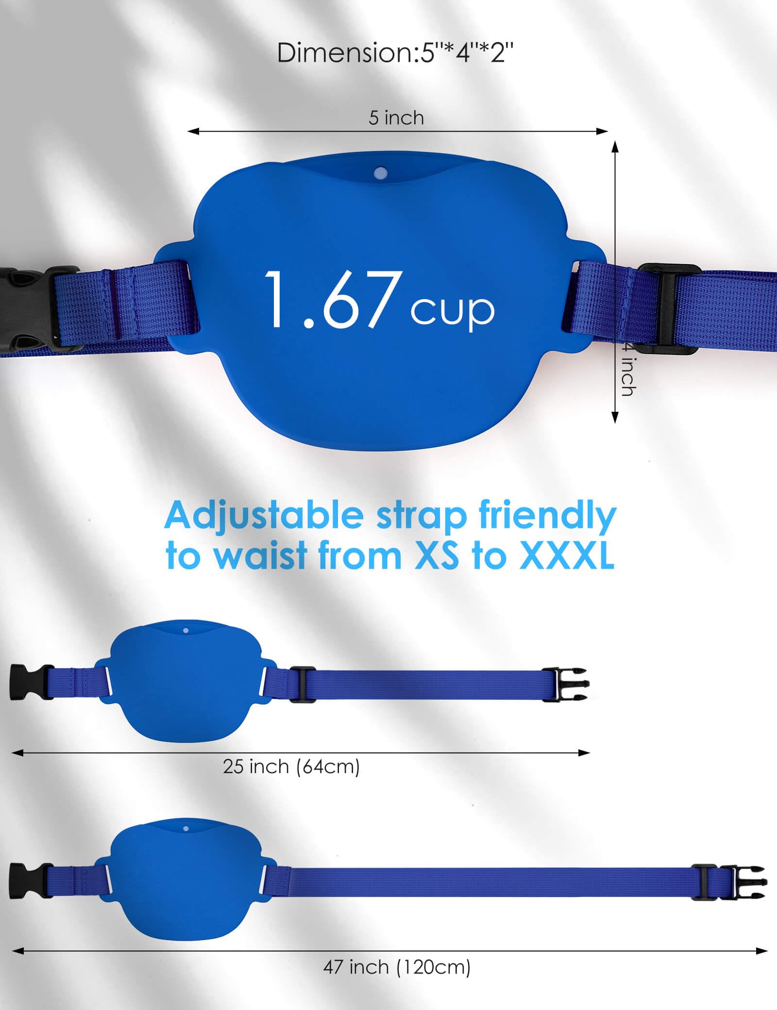 Heouvo utilisation-main-unique-bleu, accès rapide aux friandises lors des promenades.