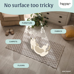 Hepper Advanced Bio-Enzyme sur tapis et mobilier, odeurs neutralisées