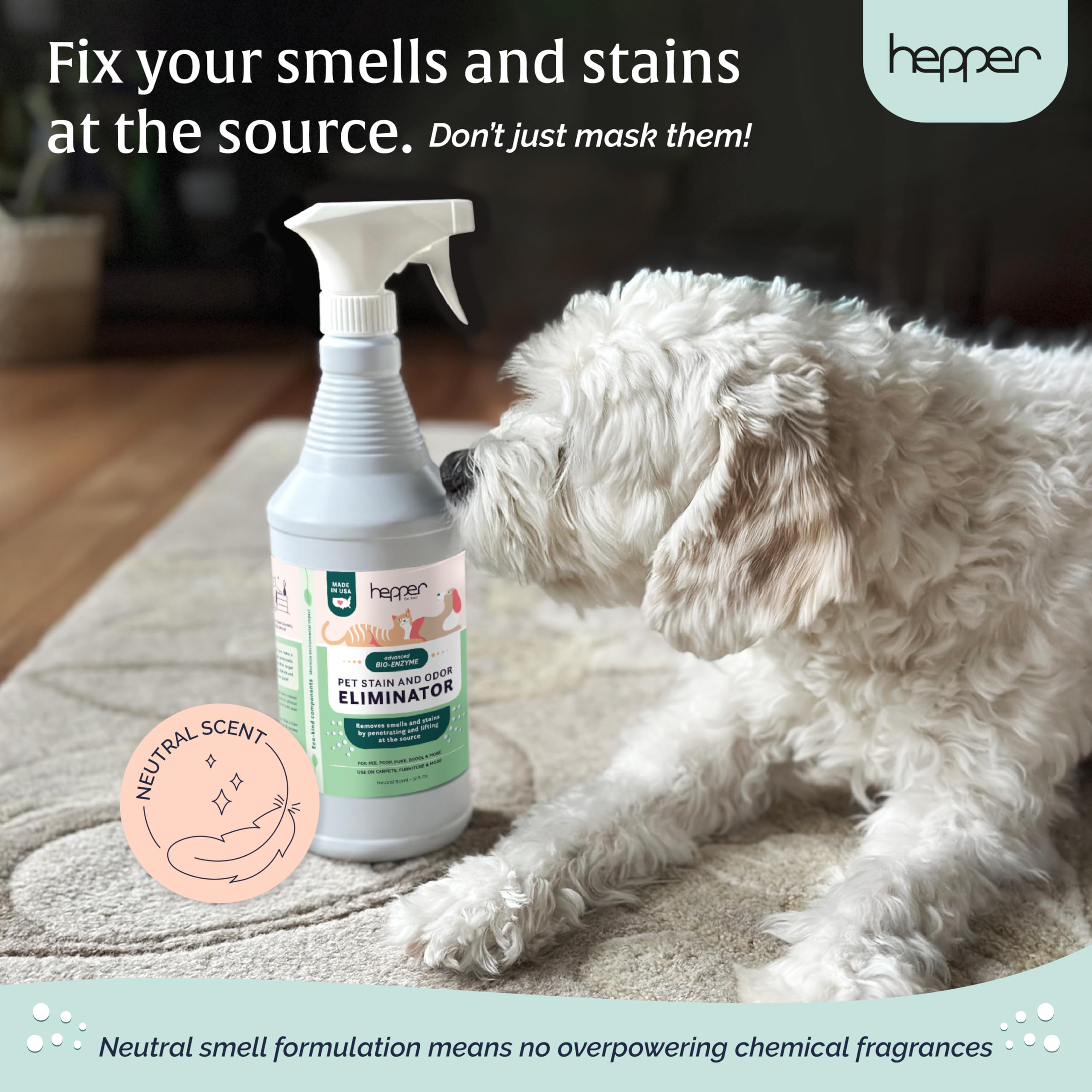 Hepper Advanced Bio-Enzyme application rapide sans frottage
