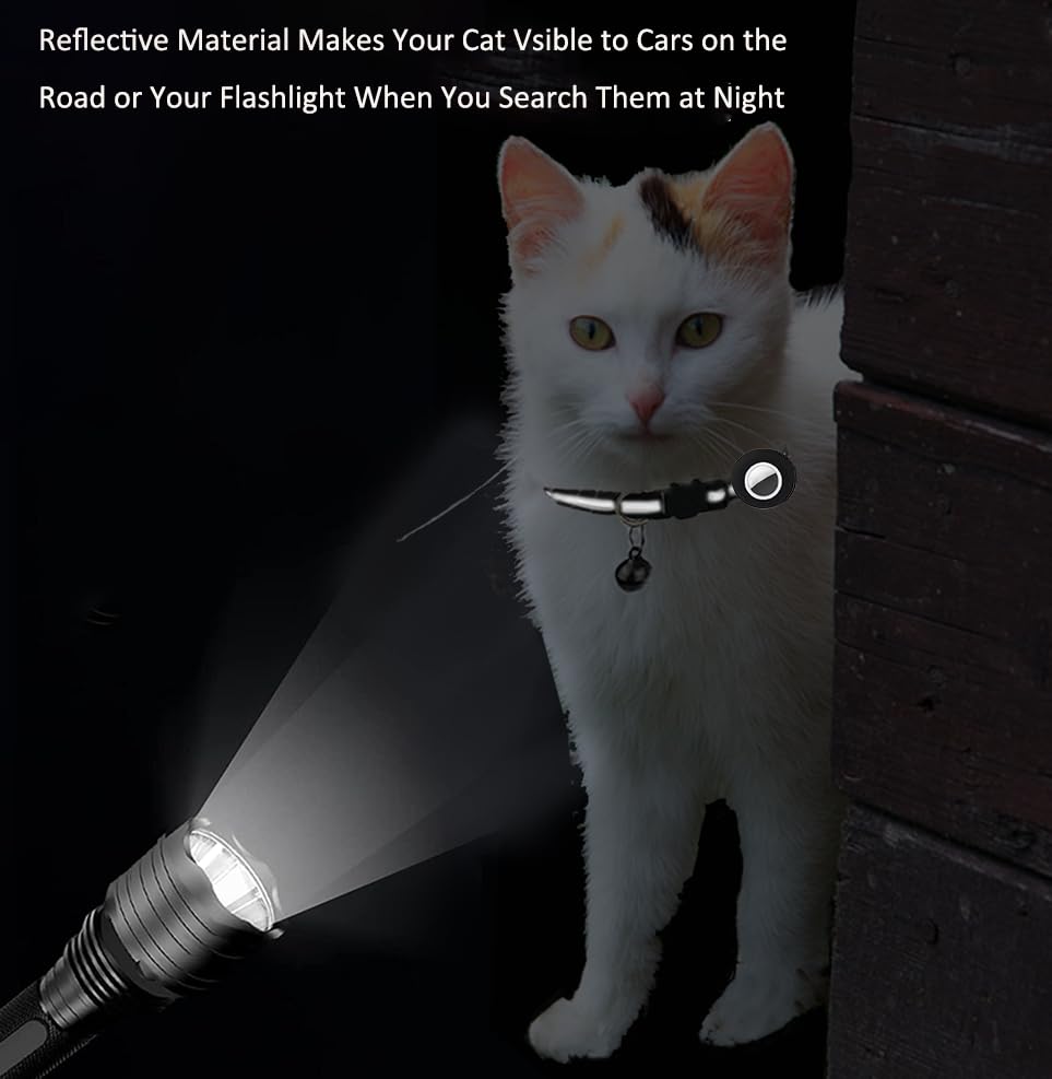 Chat portant le collier Hepplly, prêt pour l’aventure en sécurité