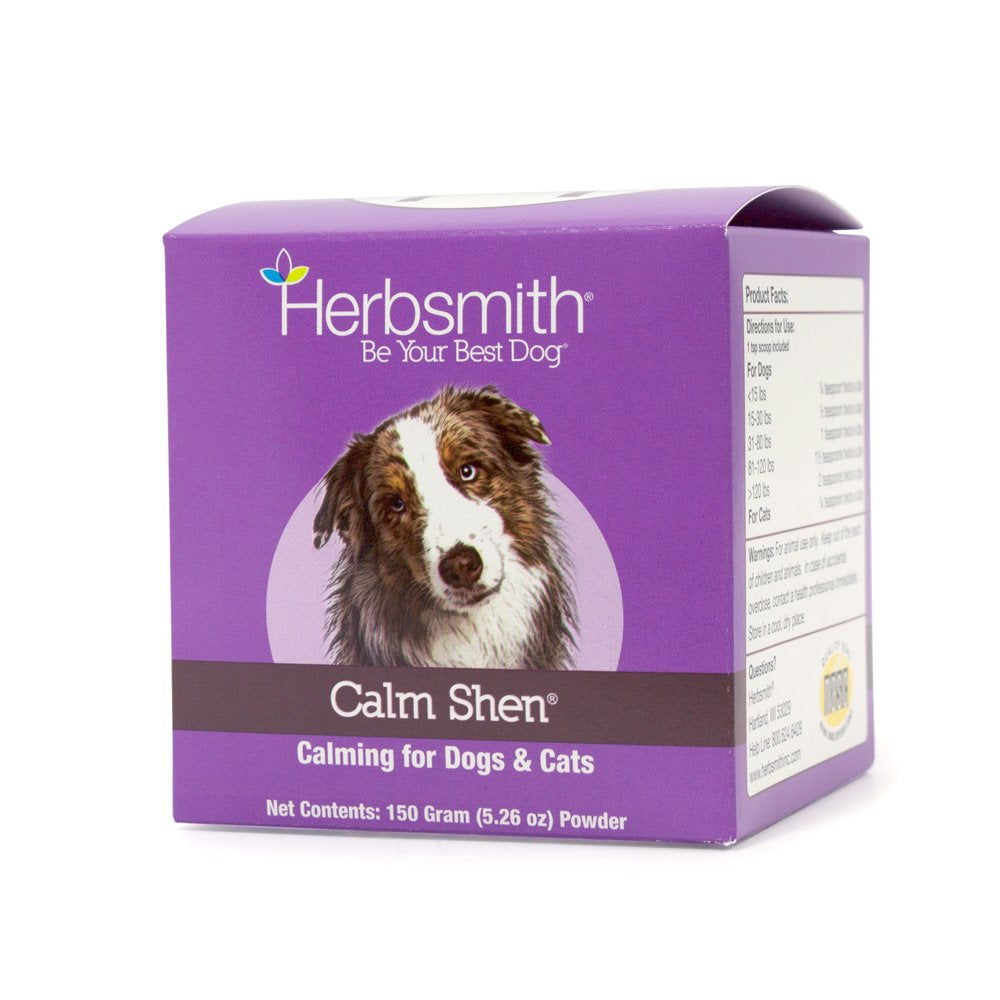 Herbsmith Calm Shen poudre : soutient la détente chez chiens et chats.