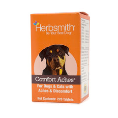Herbsmith Comfort Aches: bouteille et tablettes pour chiens et chats.