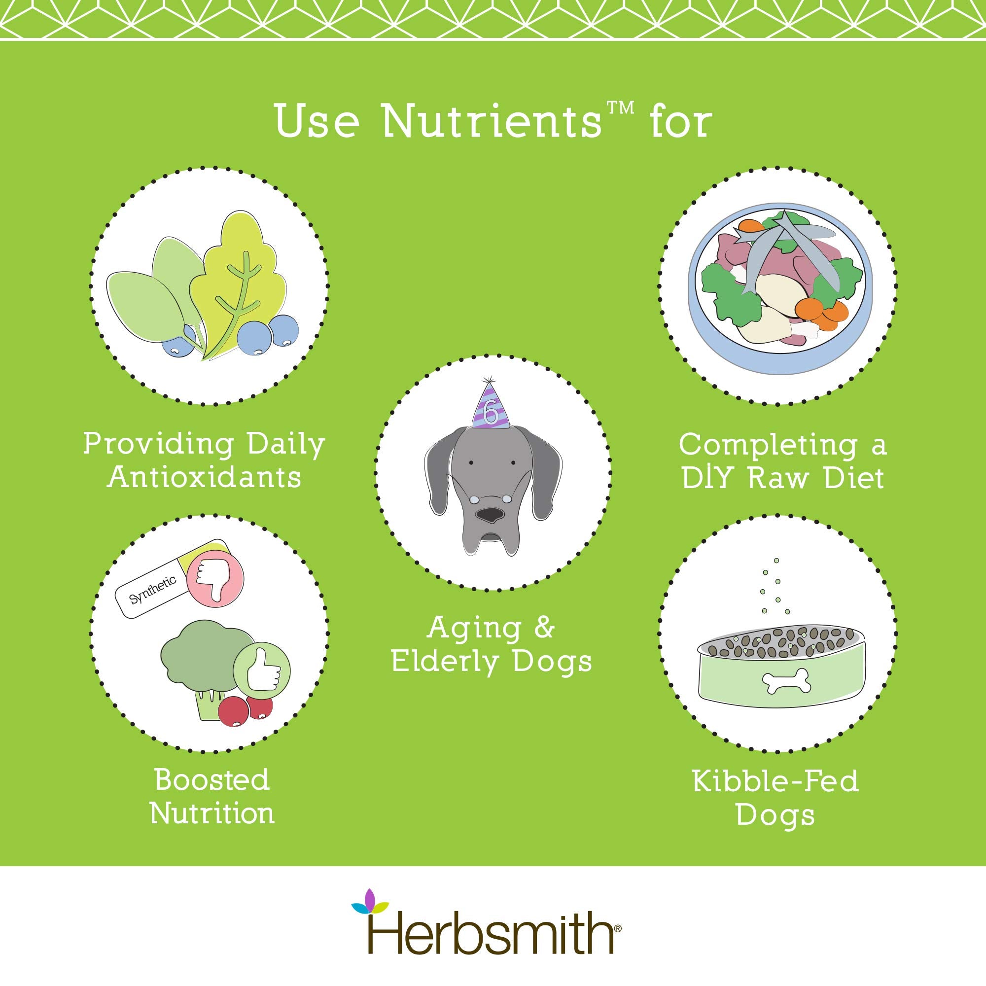 Herbsmith Nutrients, idéal avec nourriture crue pour équilibrer les apports.